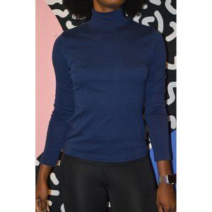 navy blue turtle neck